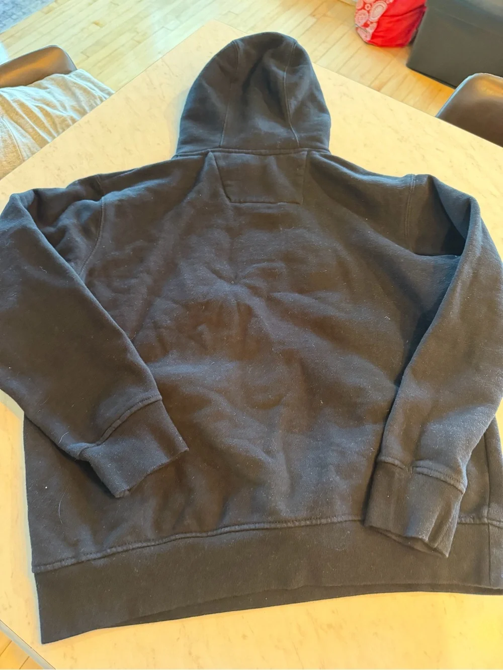 CAT Black Hoodie with Embroidery Yellow Logo - Women’s Hooded Sweatshirt Medium